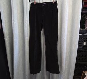 NYDJ Black Velvet Pants EUC 32" Inseam Teresa TROUSER